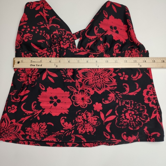 Cole of California Floral Halter Swim Top Size 10 - Picture 10 of 10